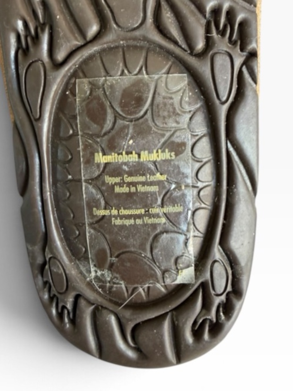 Manitobah Mukluks leather tan beaded slip on ankle moccasin women’s 10 men’s 8 - Picture 9 of 15